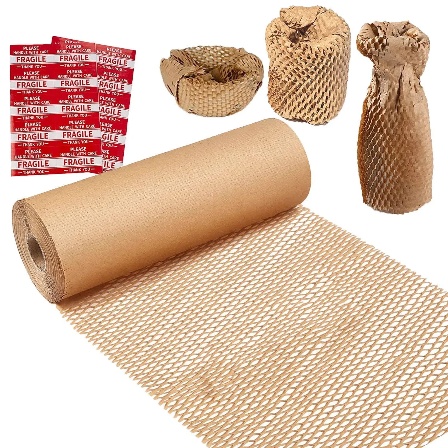 Honeycomb Packing Paper,12&#034; W X 200&#039; L Bubble Cushioning Wrap for Moving,Product