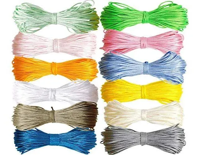 Nylon String for Bracelets Nylon Cord 1.5 Mm 200 Yards Satin Cord Silk Beads