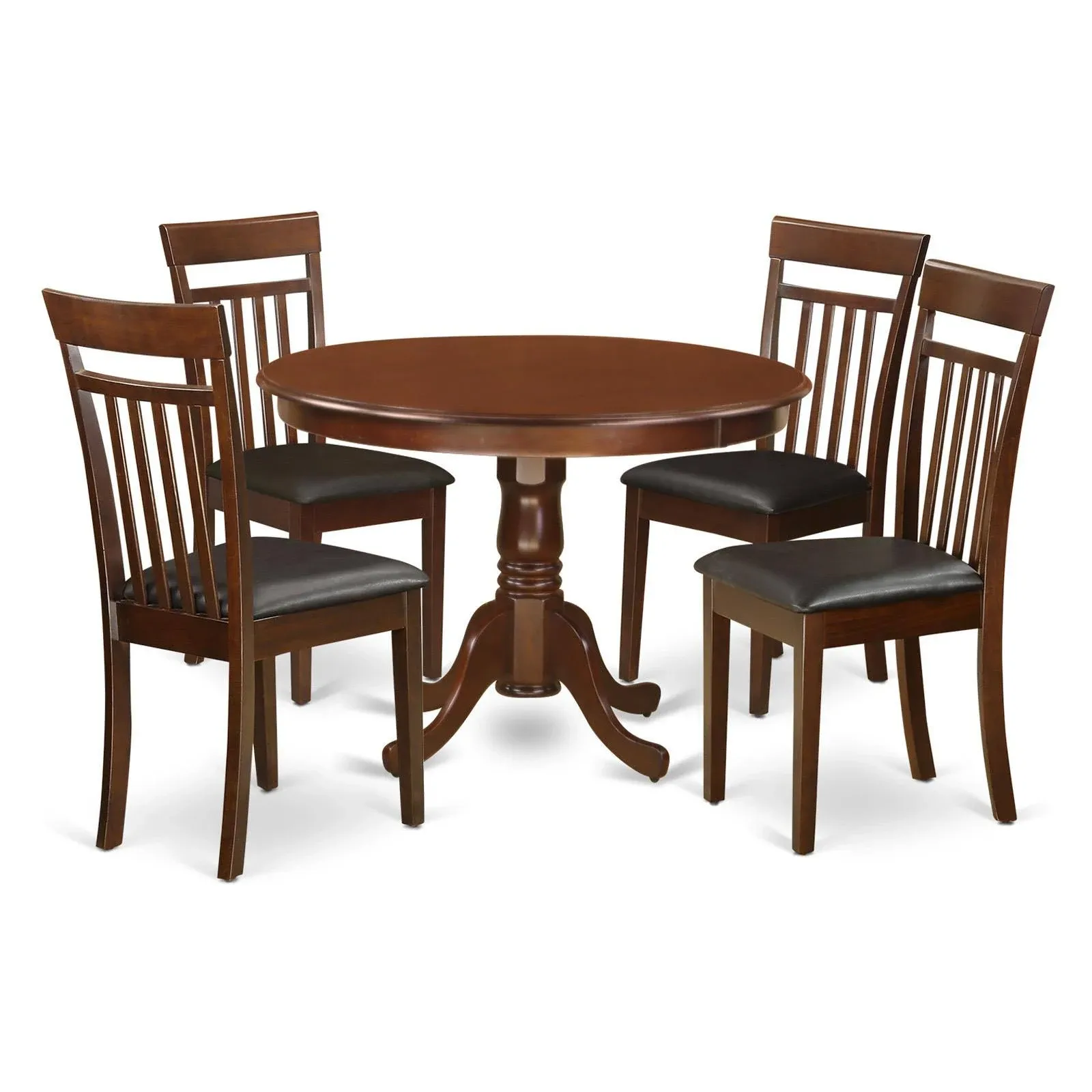 East West Furniture Hartland 5 Piece Sheraton Dining Table Set