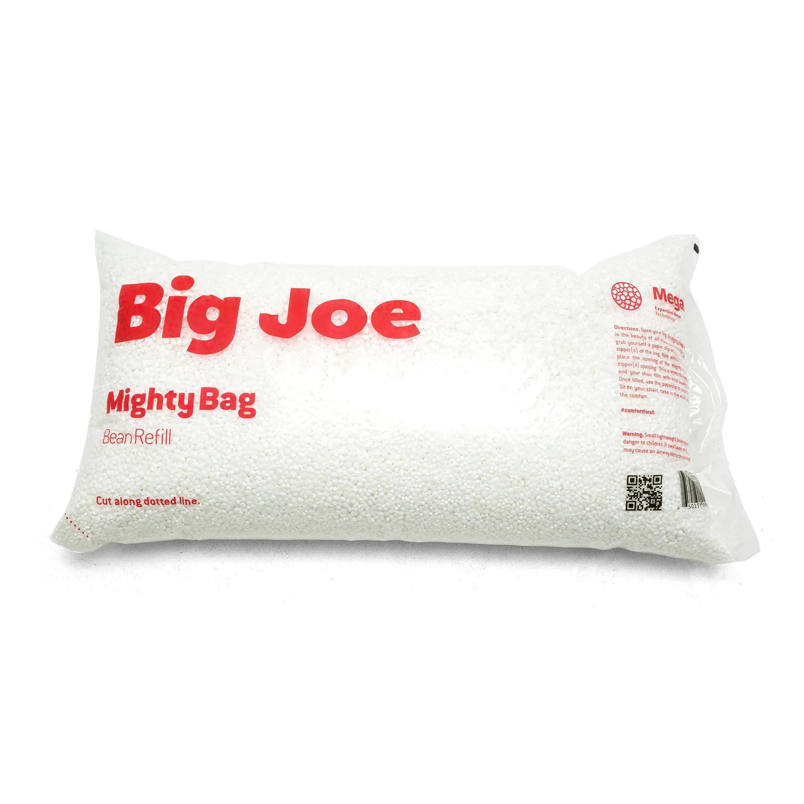 Big Joe Bean Bag Refill Safe &amp; Durable for Child 100L of White Polystyrene Beans