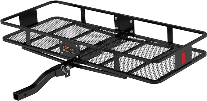 60 in. x 24 in. CURT Steel Cargo Carrier Hitch Basket (Folding 2 in. Shank, 500 lb. Capacity)