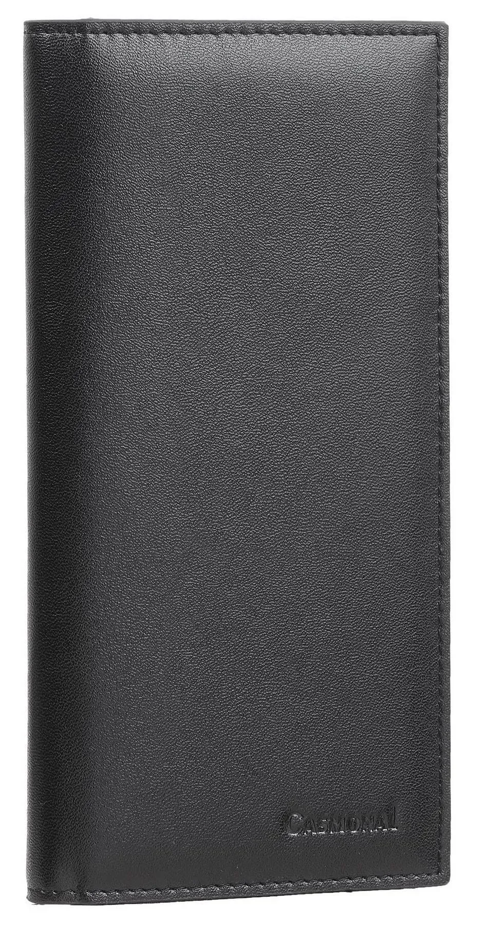 Leather Checkbook Cover for Top &amp; Side Tear Registers Slim Wallet for Men Women