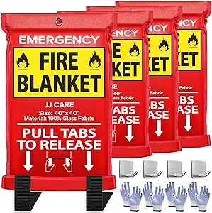 JJ Care Emergency Fire Blanket 4 Packs