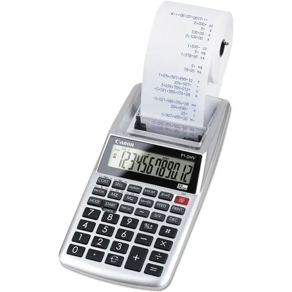 Canon P1-DHV-3 Printing Desktop Calculator, Sliver (2203C001)Canon P1-DHV-3 Printing Desktop Calculator, Sliver (2…