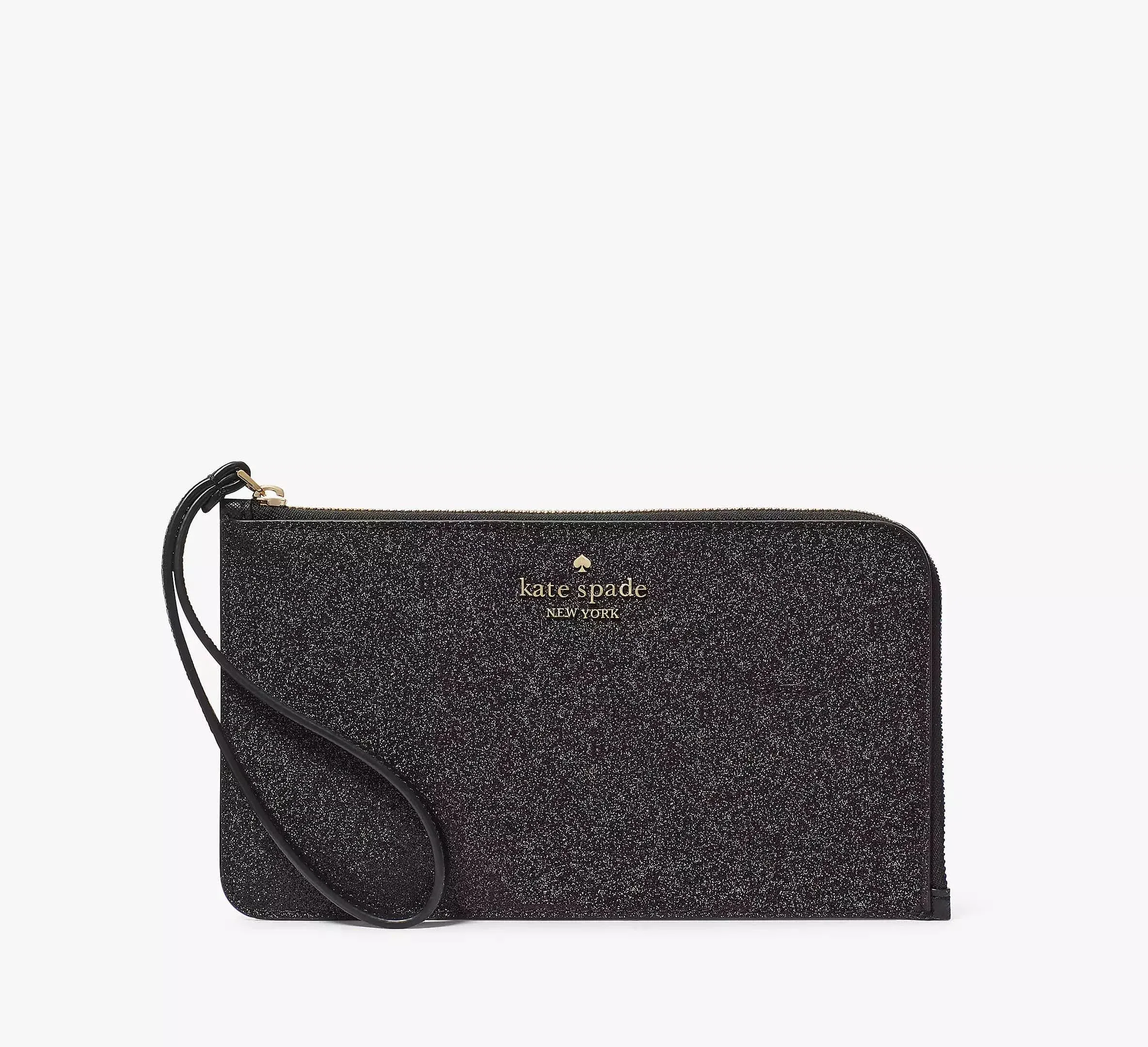 Kate Spade Lucy Glitter Medium L-Zip Wristlet