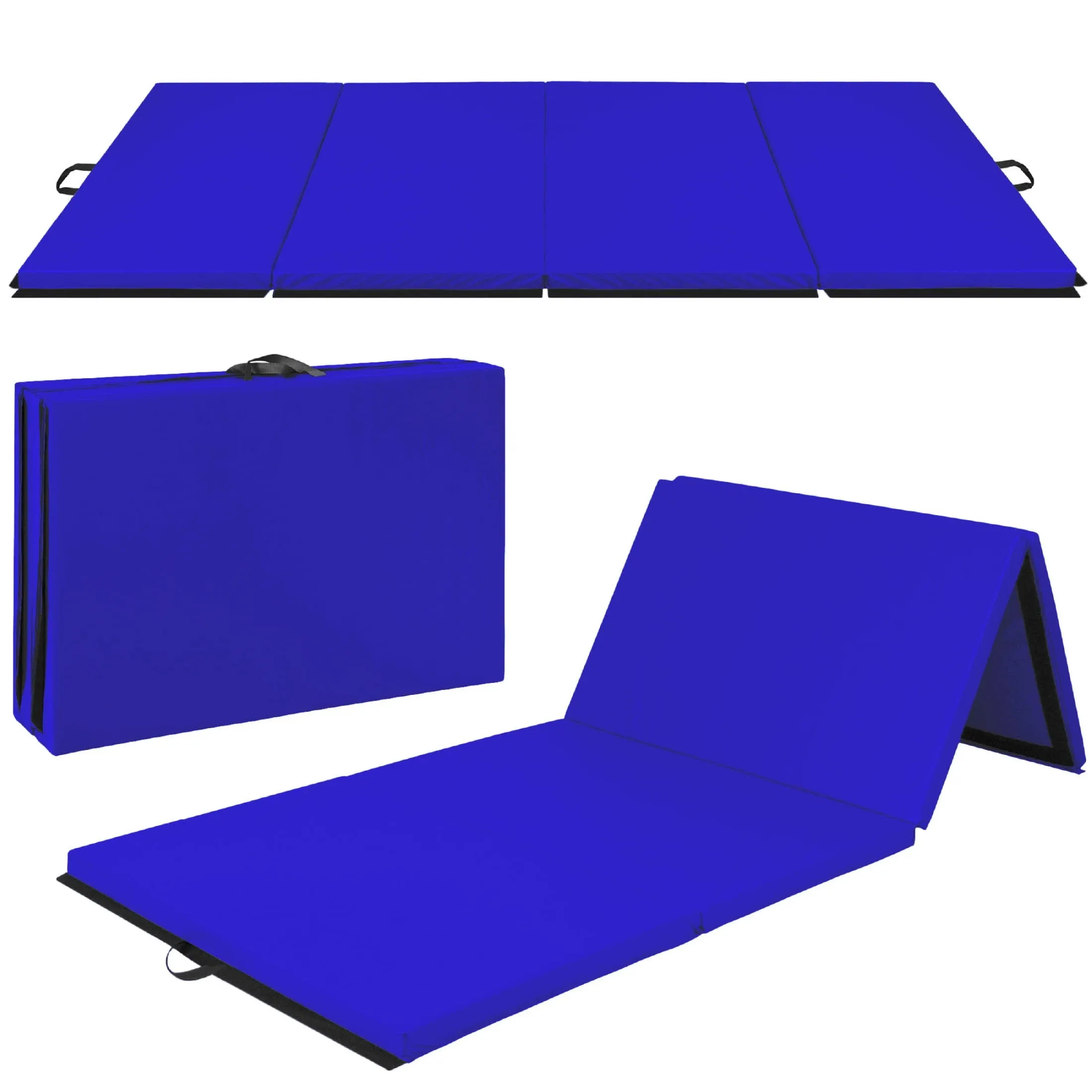 Best Choice Products 10ftx4ftx2in Folding Gymnastics Mat 4-Panel Exercise Workout ...