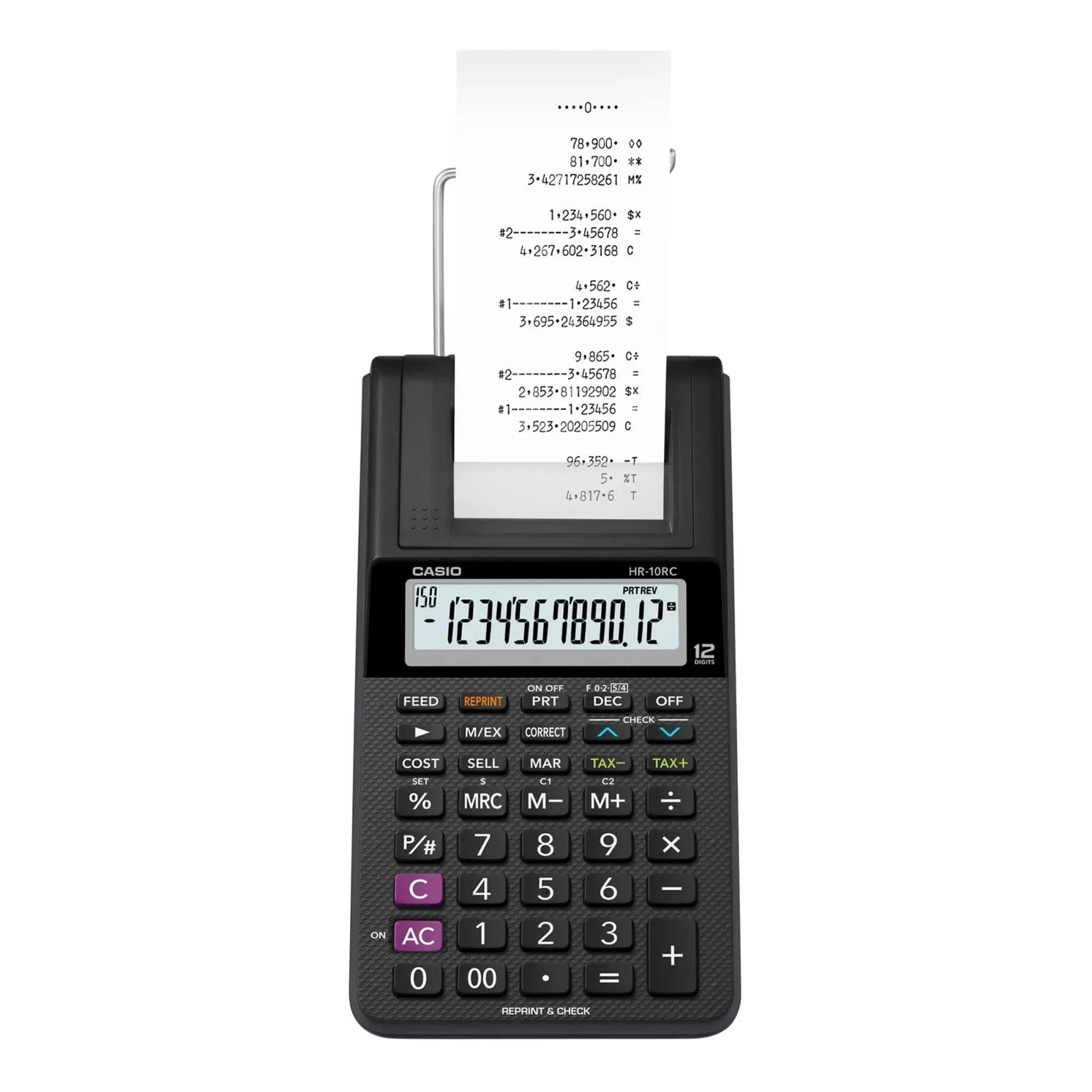 Casio HR-10RC Handheld Portable Printing Calculator