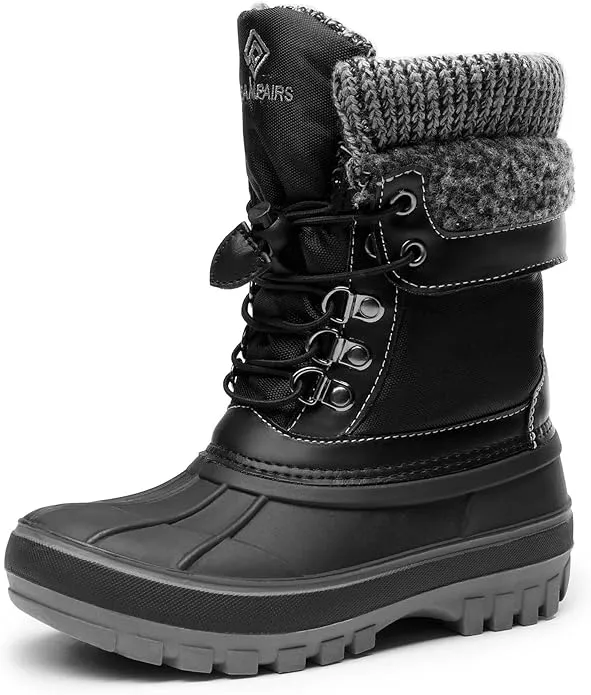 DREAM PAIRS Youth Snow Boots Boys Girls Insulated Waterproof Mid-calf Skii Boots