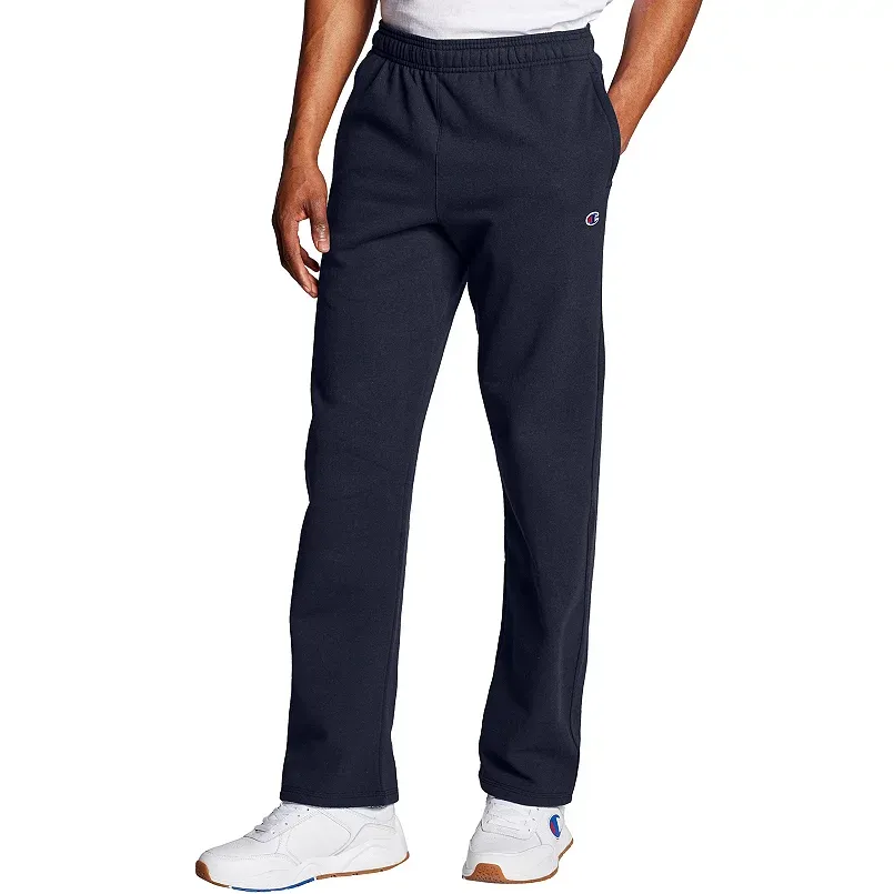 Champion mens Sweatpants, Powerblend, Fleece, Open-bottom Sweatpants (Reg. Or Big & Tall)