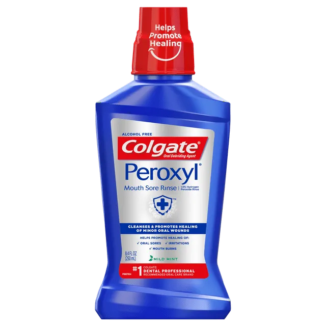 Colgate Peroxyl Antiseptic Mouth Sore Rinse Mild Mint - 8.4 fl oz