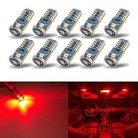 iBrightstar Newest Extremely Bright Wedge T10 168 194 LED Bulbs for Car Inter...