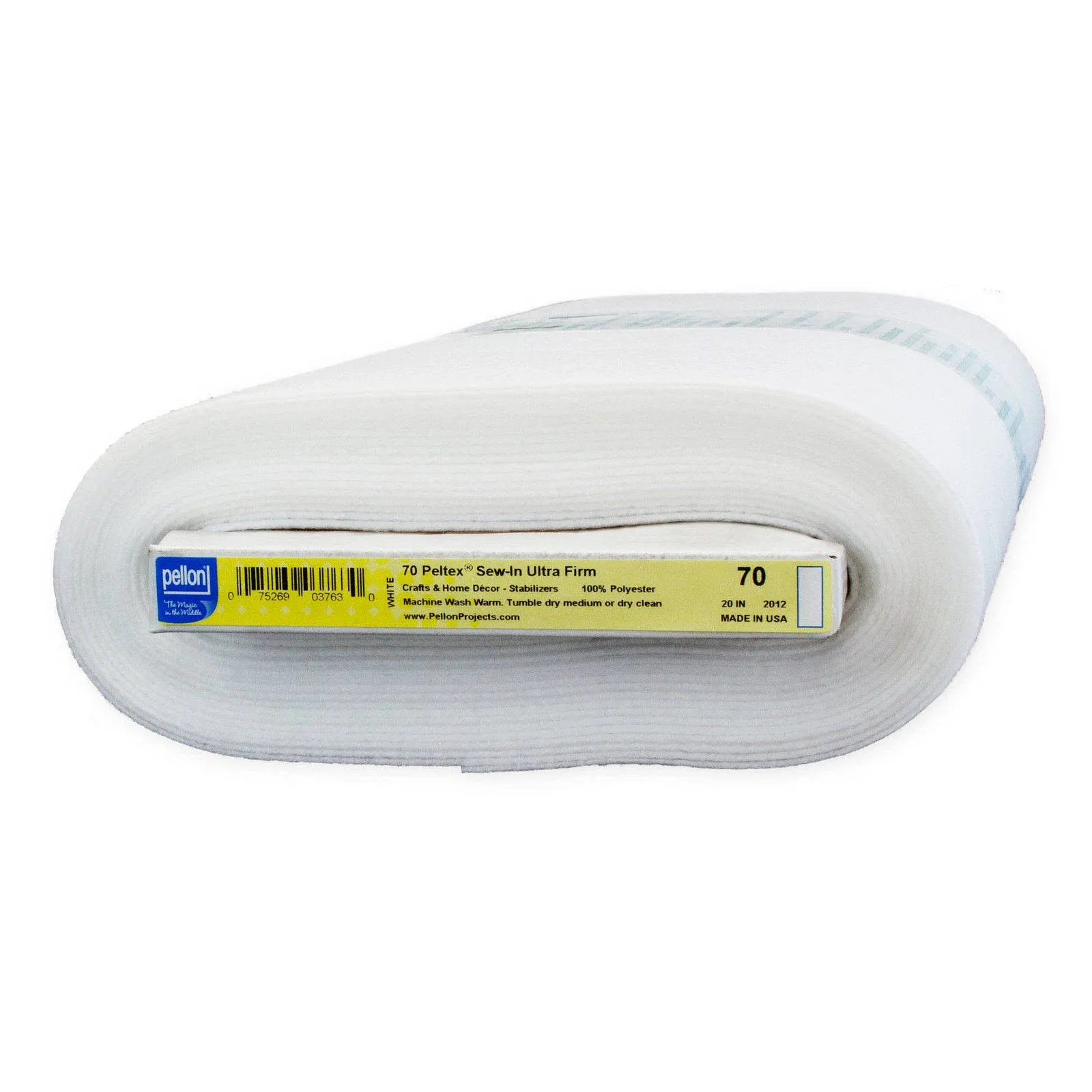 Pellon Peltex Ultra Firm Sew-In Stabilizer-White 20"X10yd