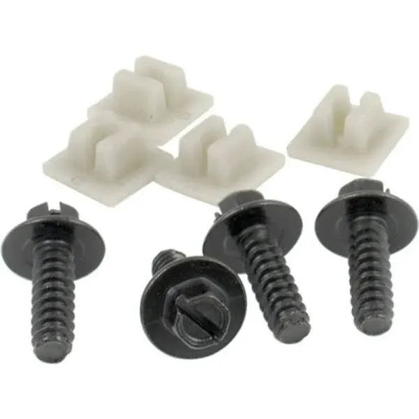 Custom Fasteners 93371 1/4 x 3/4 Slotted Pan License Plate Fastener, 8 Piece (4 ...