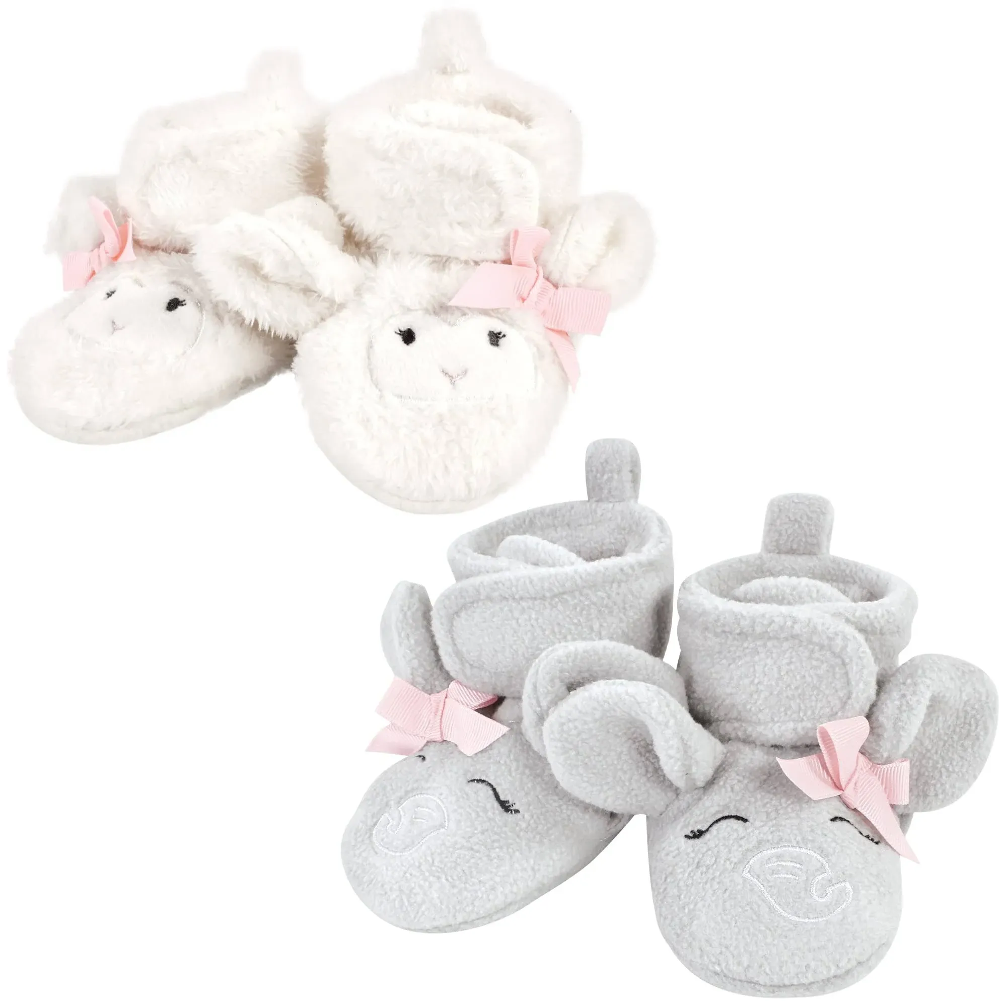 Hudson Baby Infant Girl Animal Fleece Booties