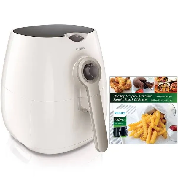 Philips Starfish Technology Airfryer with Cookbook, White - 1.8lb/2.75qt-