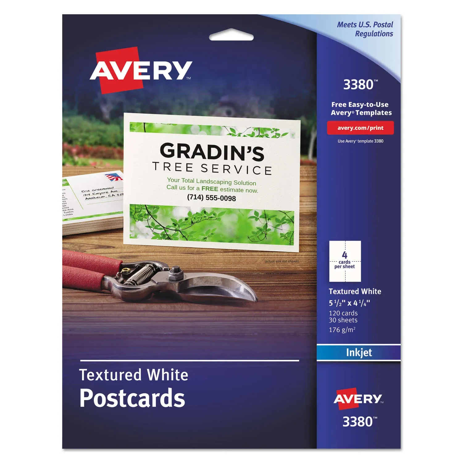 Avery Ink Jet Textured Heavyweight Postcards 120 Unprinted Count 3380 – Sealed