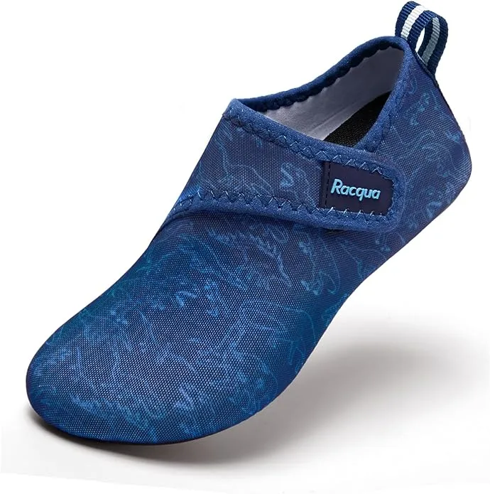 Racqua Boys Girls Swim Shoes Kids Beach Surf Water Shoes Aqua Sports Shoes Barefoot Quick-Dry Aqua Yoga Socks Toddler Pool Shoes