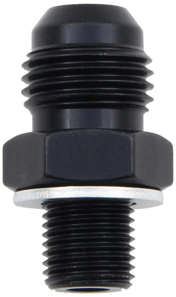 Fragola -6AN x 10mm x 1.0 Male Adapter-Weber - Black