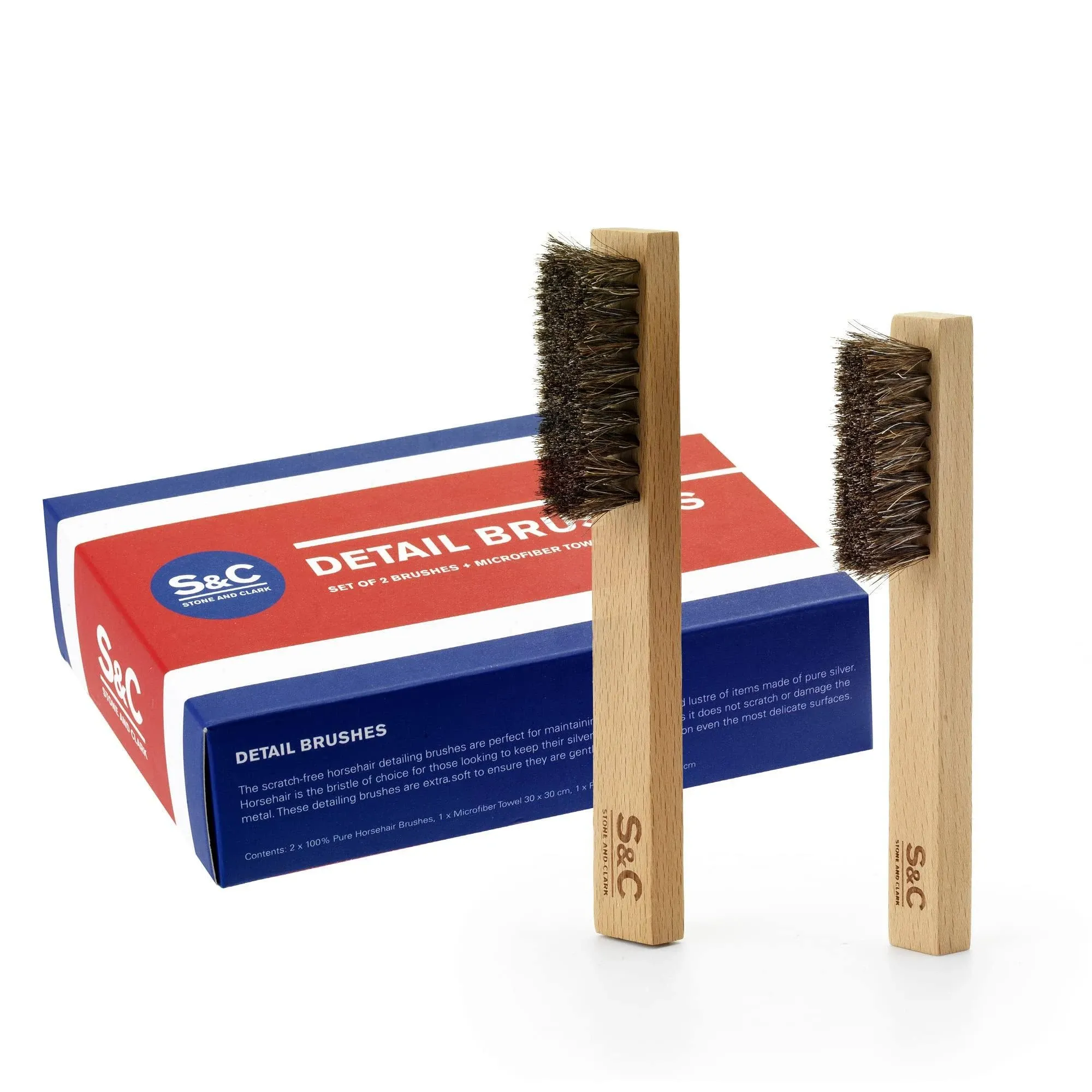 Durable Horsehair Jewelry & Detail Cleaning Brushes