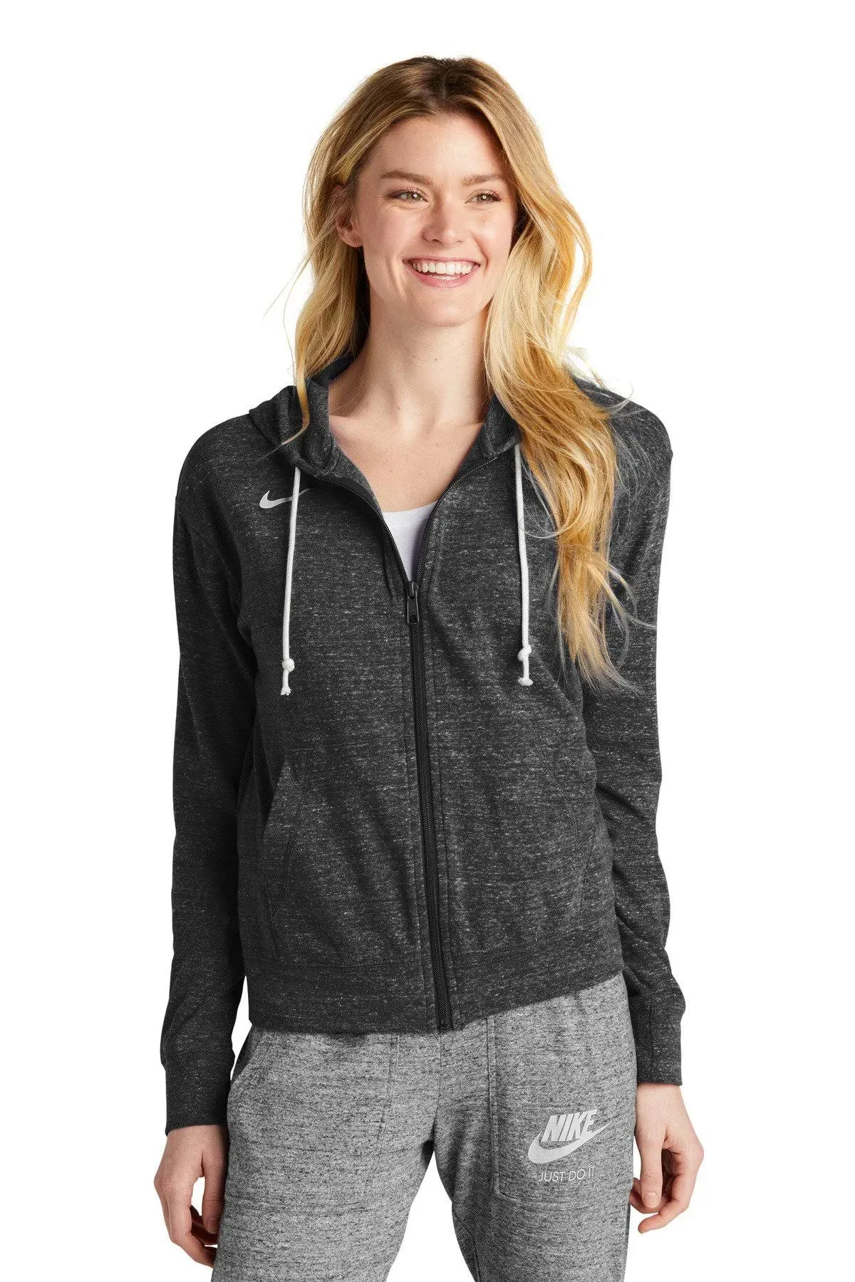 Nike Women's Gym Vintage Full-Zip Hoodie - Team Black (M)