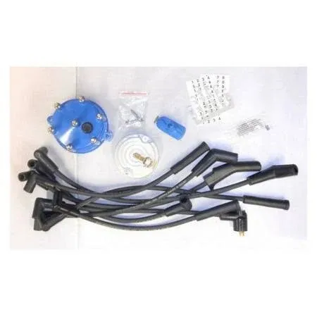 Distributor Cap, Rotor and Spark Plug Wires Set - Ignition Tune-Up Kit ...