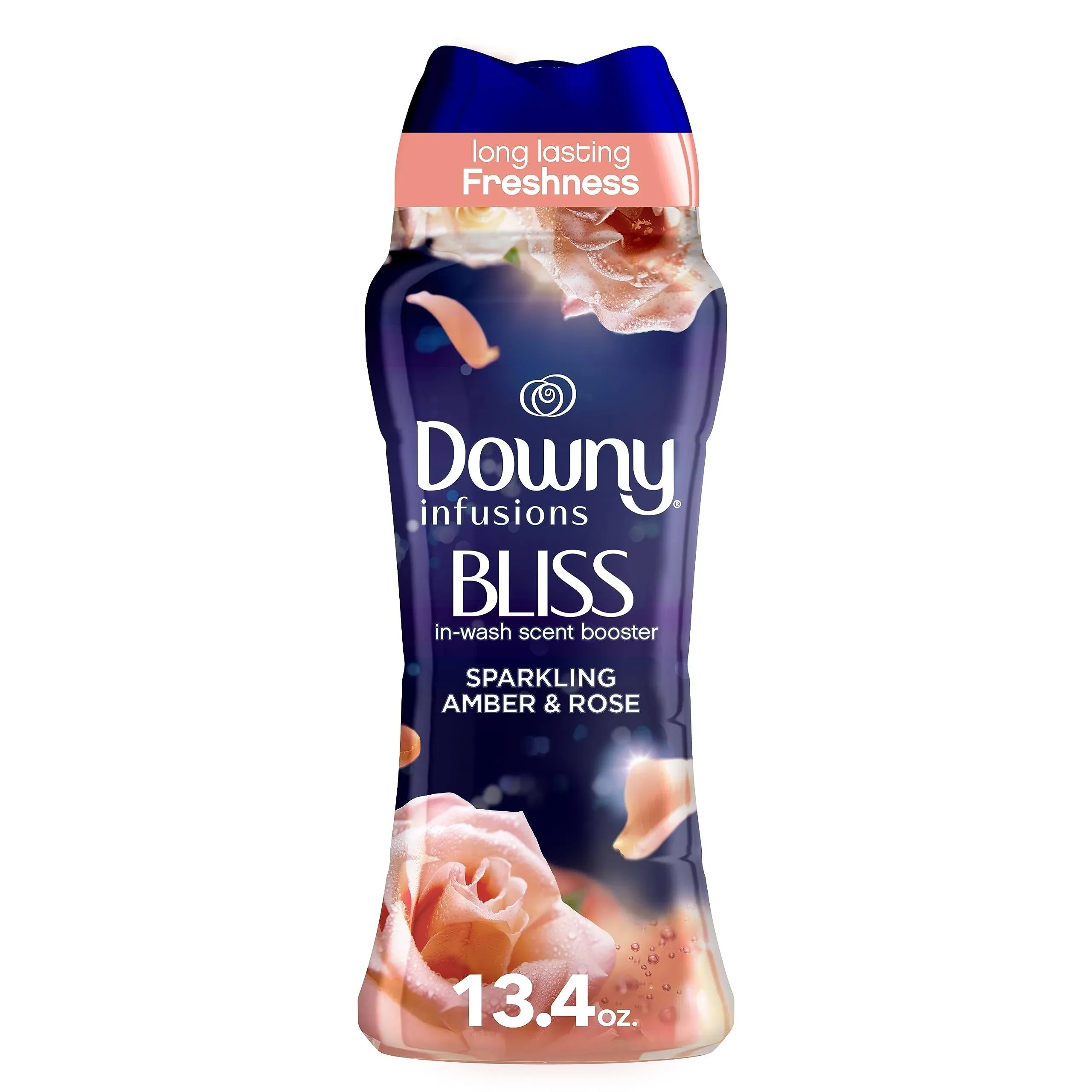 Downy Infusions In-Wash Laundry Scent Booster Beads, Bliss, Sparkling Amber and Rose, 13.4 oz