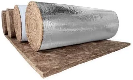 Manson 3" R8 Fiberglass Duct Insulation Wrap. FSK Foil Faced (4' Wide x 50' Long) - Formaldehyde Free (Brown, 3")