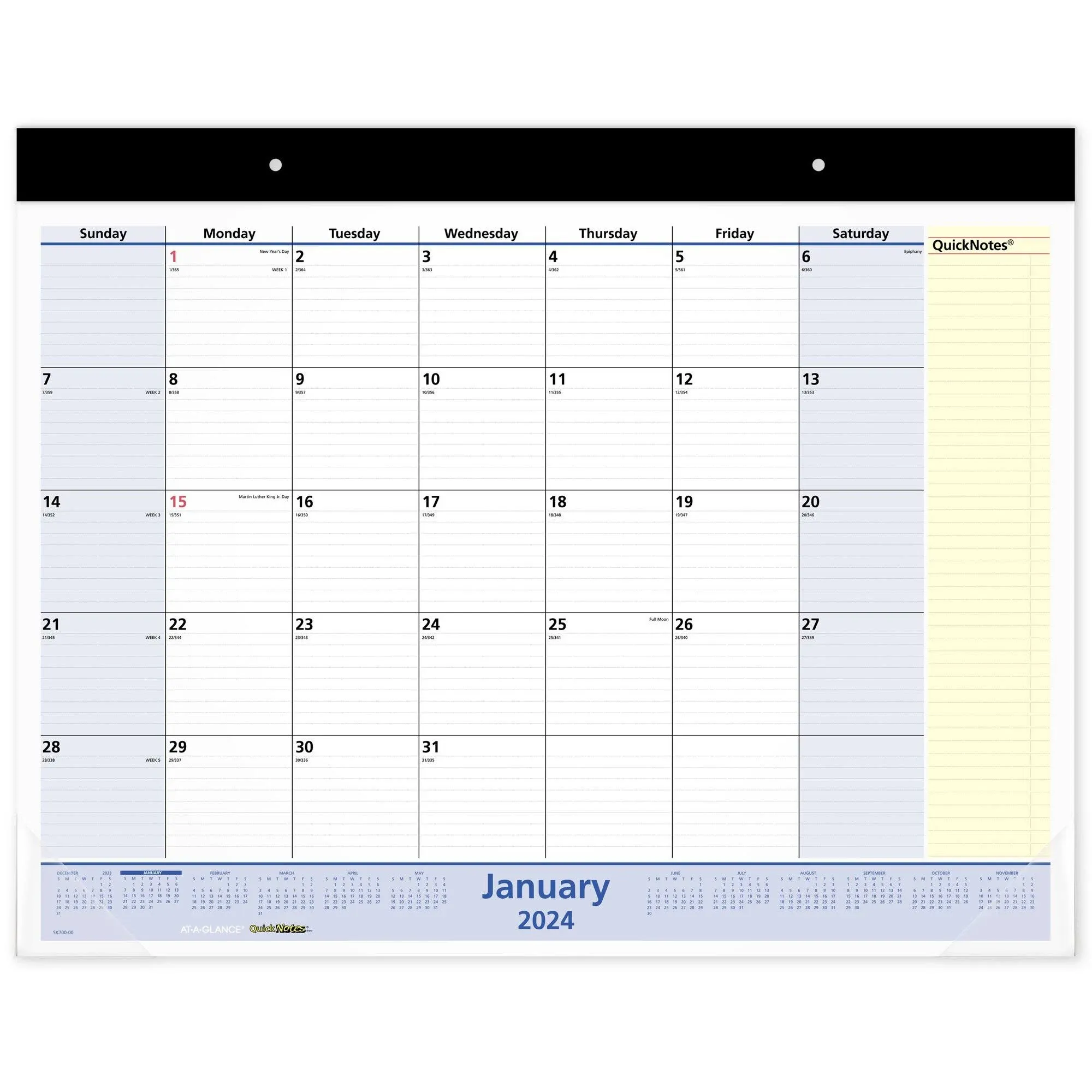 At-A-Glance QuickNotes Monthly Desk Pad Calendar