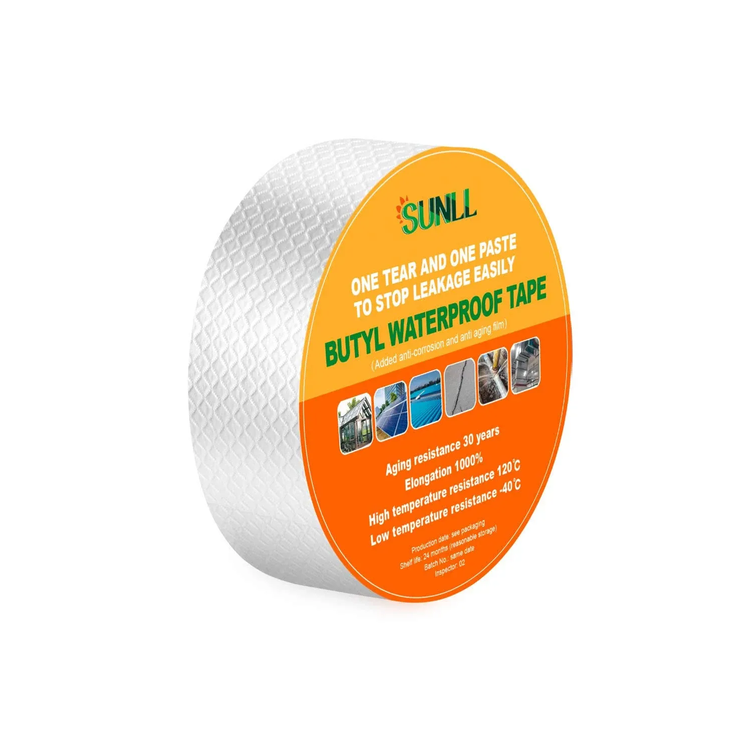 SUNLL Butyl Duct Tape 2" W x 33'L, Upgraded Leak Proof Waterproof Butyl Sealant ...