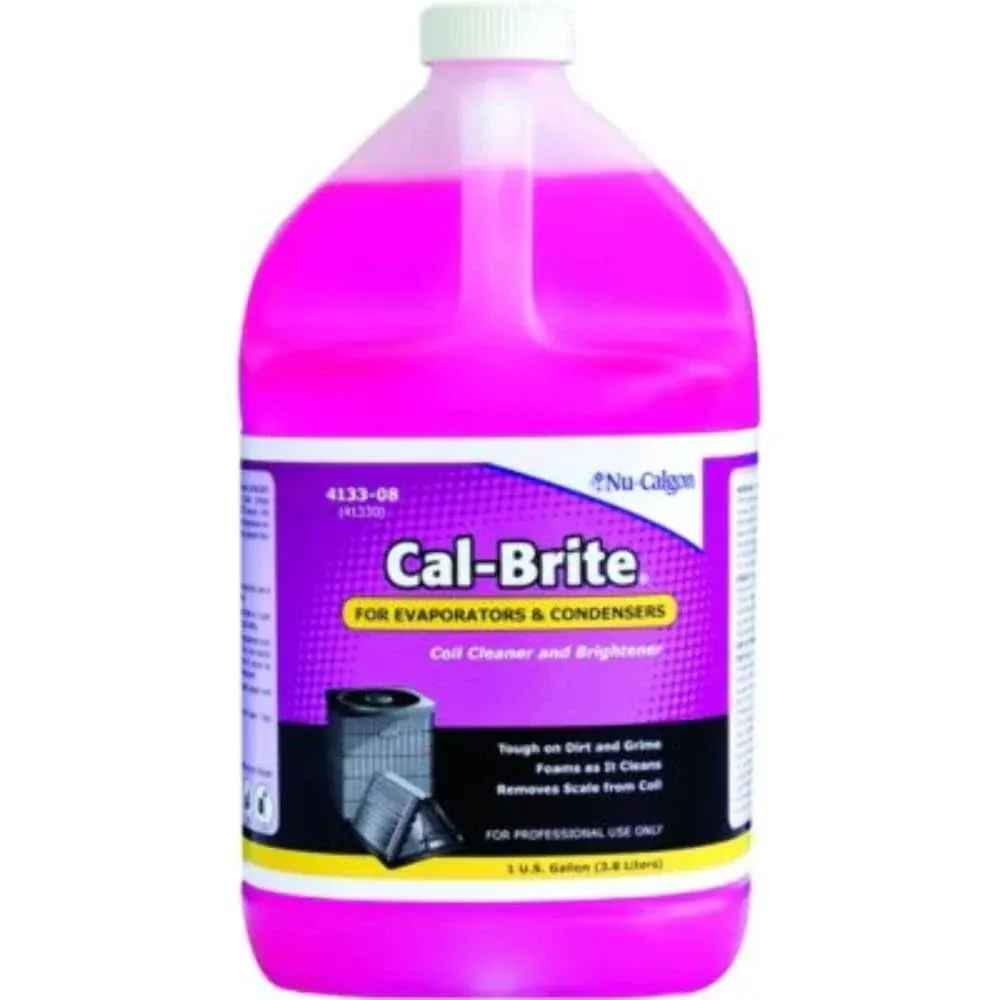 Nu-Calgon 4133-08 CAL-BRITE+EVAP<wbr/>&amp;CONDENSER Cleaner- Gallon NEW SEALED FREE SHIP!