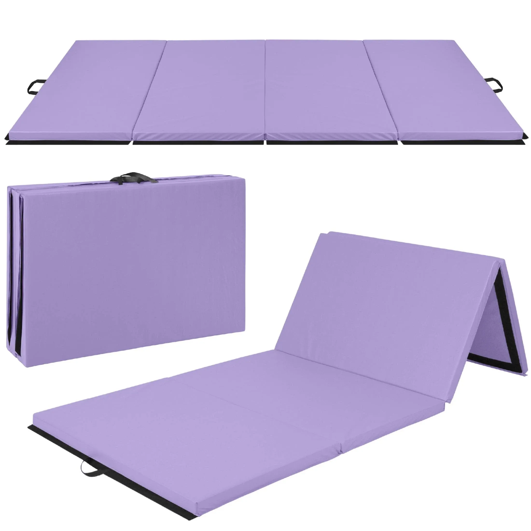 10ftx4ftx2in Folding Gym Mat 4-Panel Exercise Gymnastics...