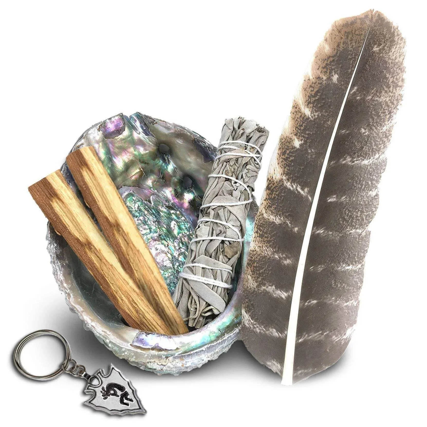 Sage Smudge Stick Kit Palo Santo Abalone Shell Sustainably Collected Smudging