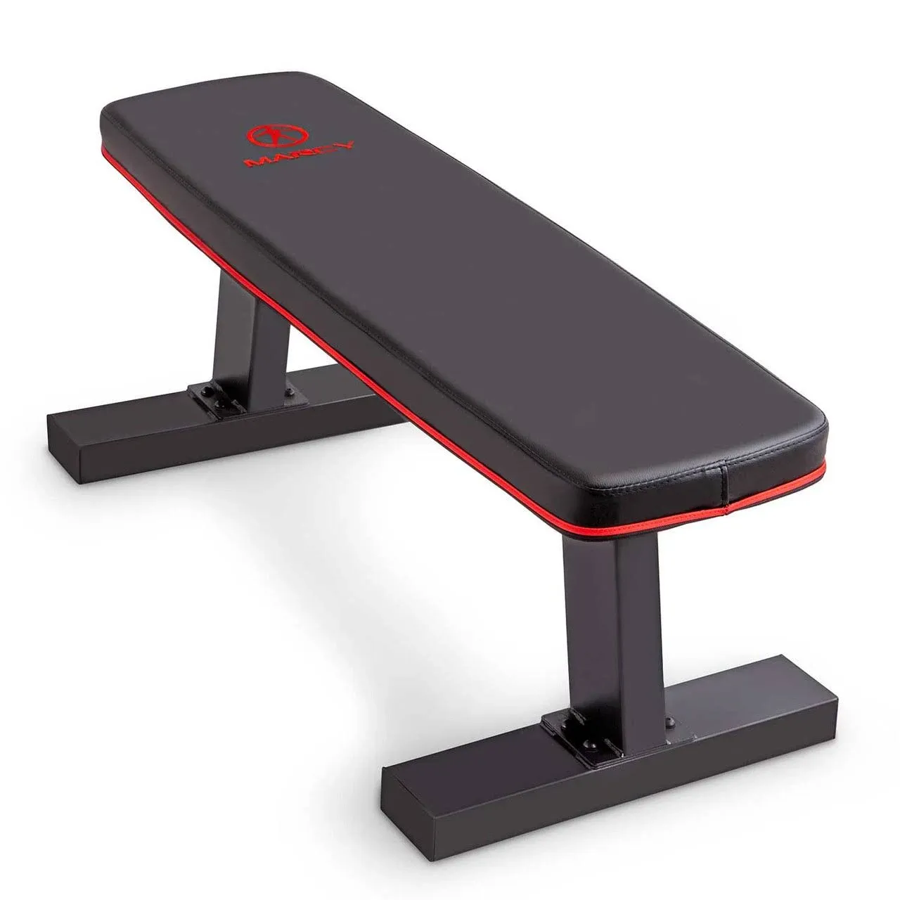 Marcy Deluxe Versatile Flat Bench Workout Utility Bench with Steel Frame SB-10510, Black, 19.00 x 17.00 x 44.00 inches