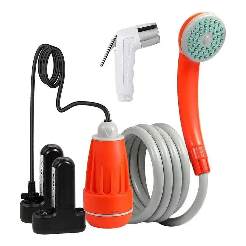 Portable Outdoor Shower 2 Flow Mode 4400mah Battery Powered Shower Pump For Hiki