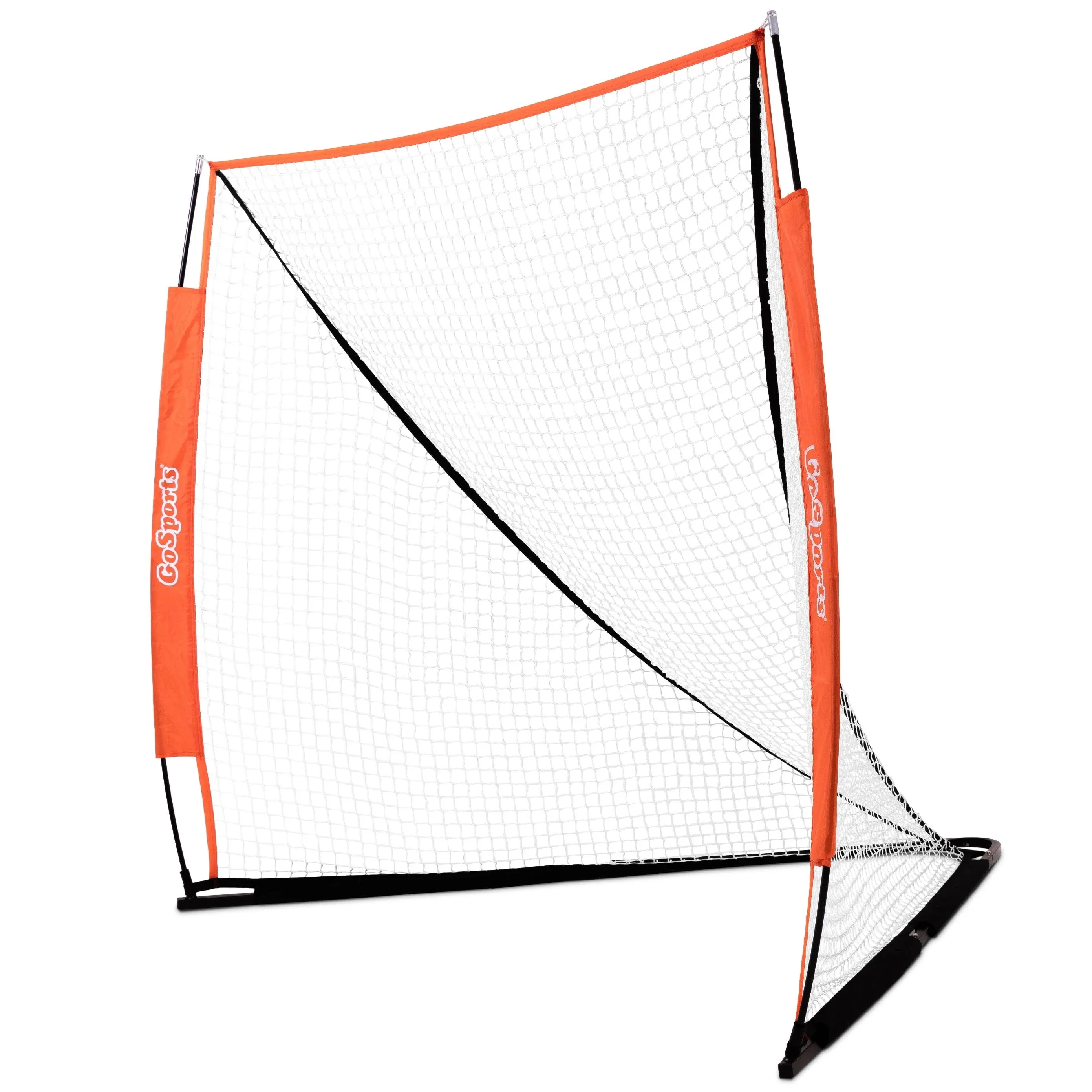 GoSports Regulation Size 6 ft x 6 ft Portable Lacrosse Net - Bow Style Frame with ...