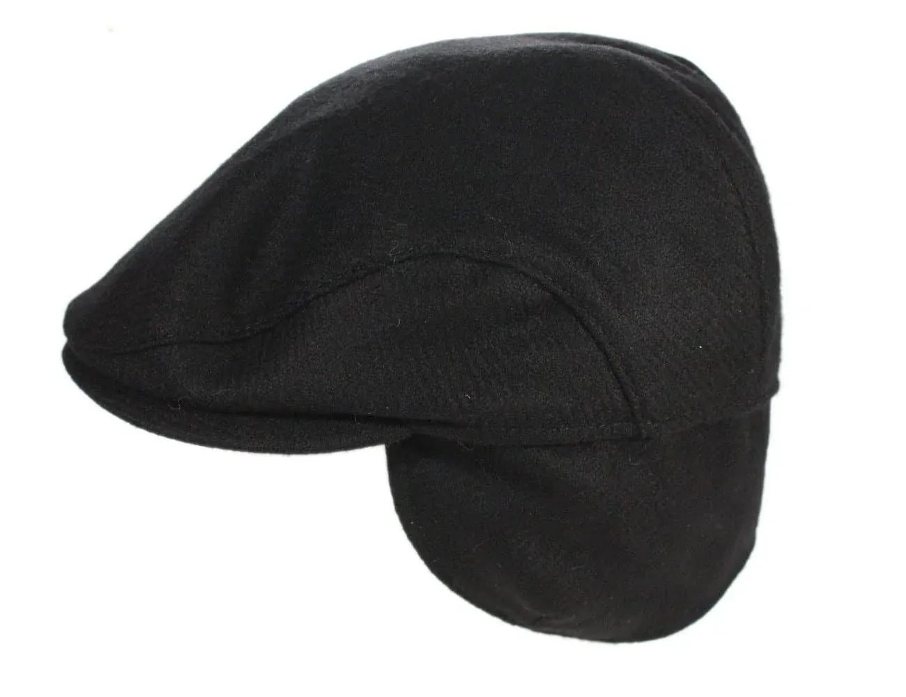 Biddy Murphy Mens Irish Newsboy 100% Wool Flat Cap, Warm Tuck-Away Ear Flaps ...