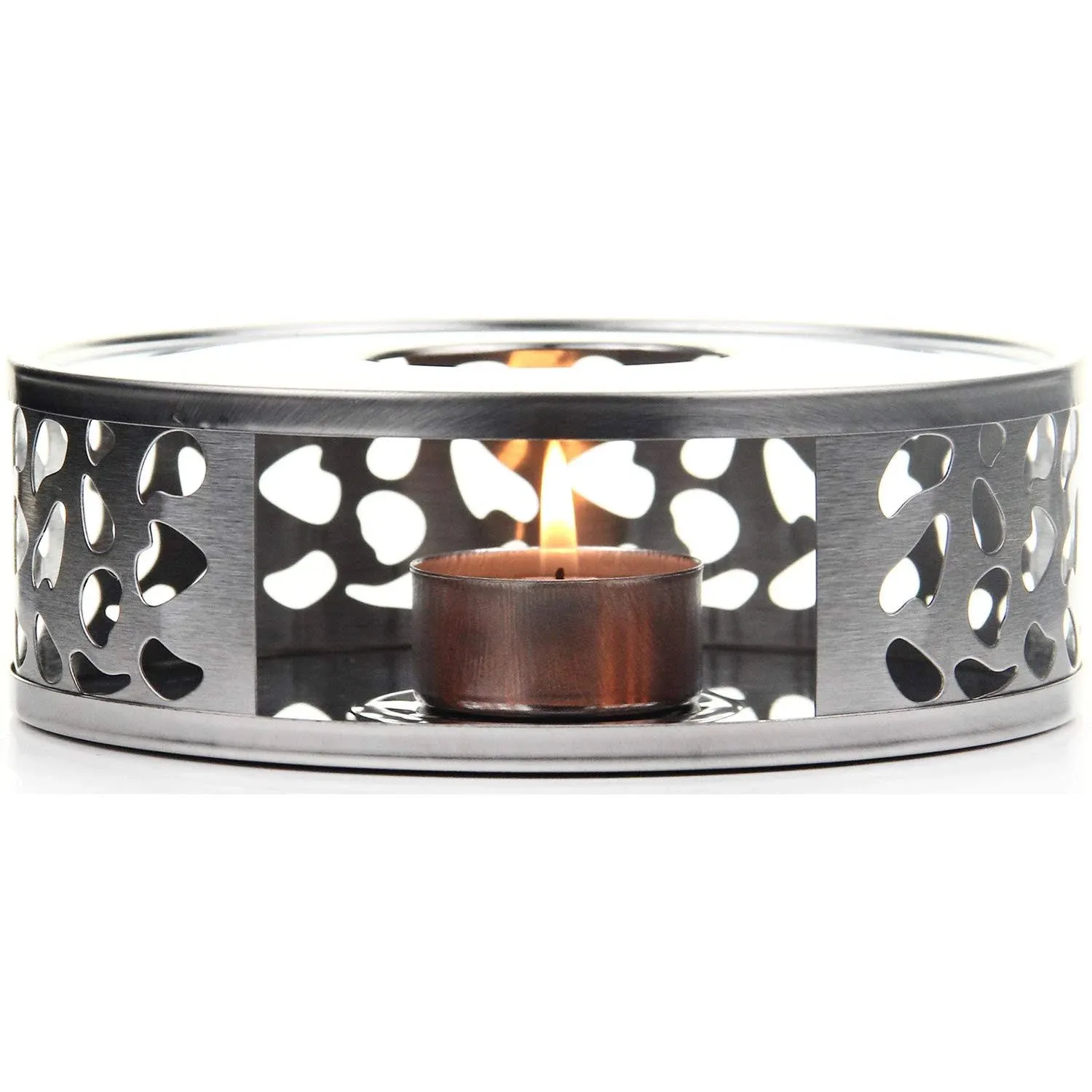 Teabloom Silhouette Tea Warmer - Stainless Steel Teapot Warmer with Tea Light Candle