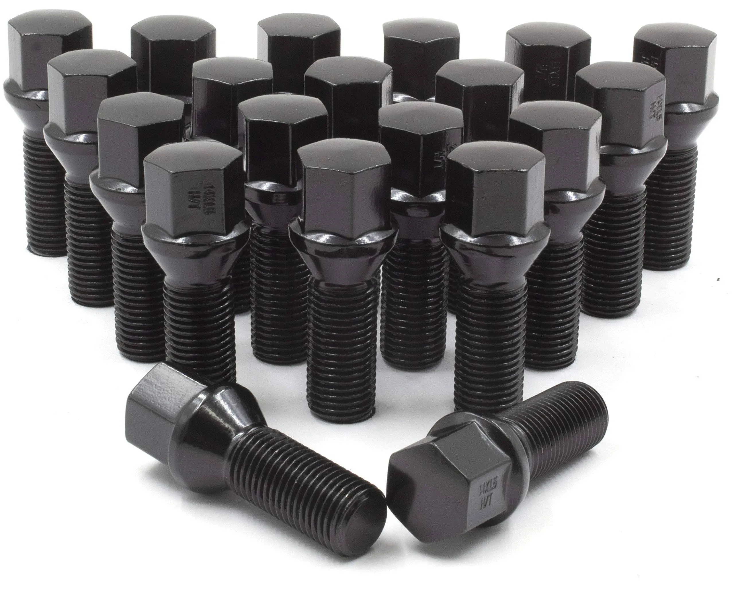 Lug Bolts 14x1.25 Black Conical Stud Bolt 28mm Shank