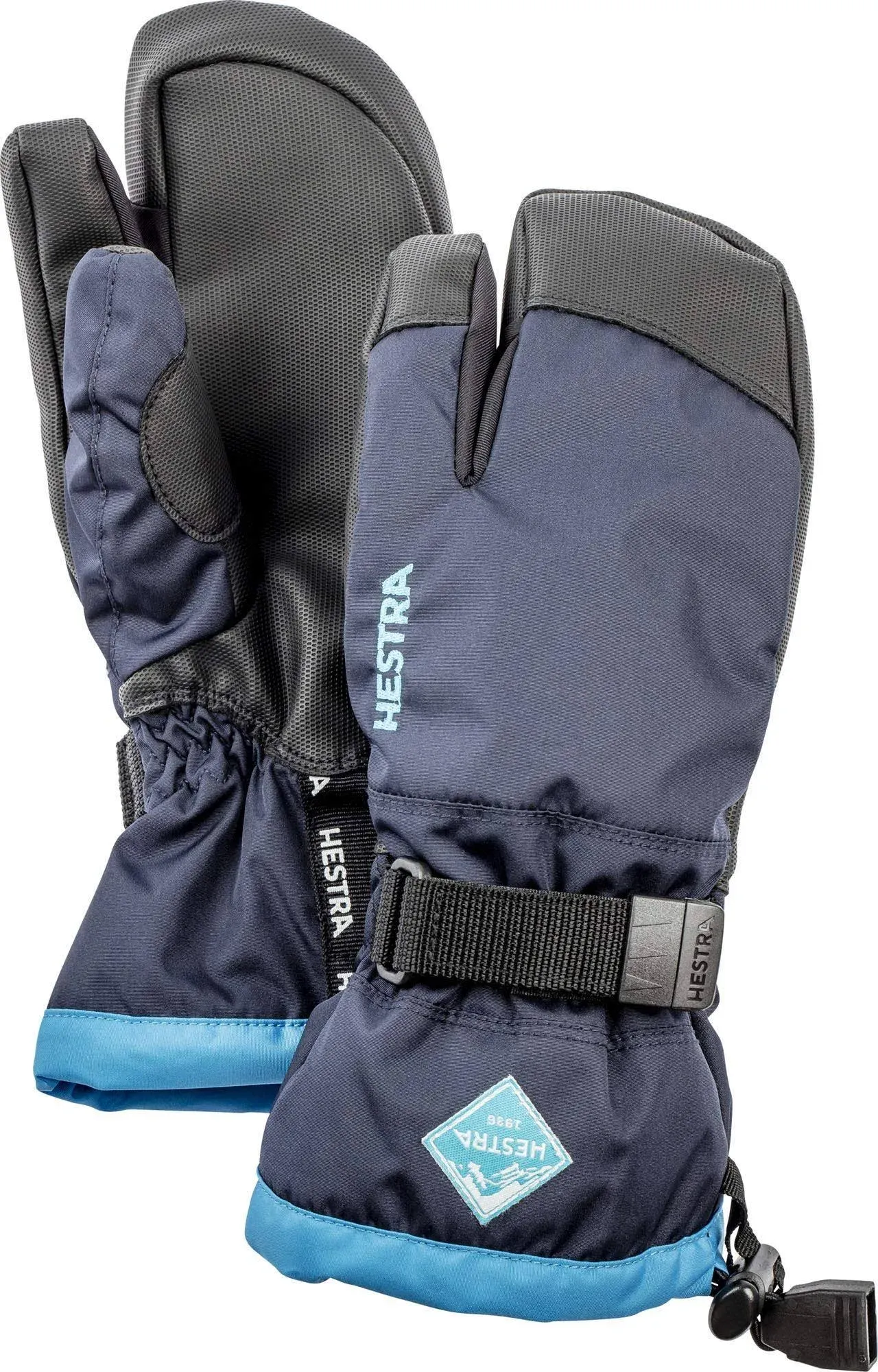 Hestra Gauntlet CZone Junior Glove (Youth 4-13yrs) | Waterproof, Insulated 3-Finger Kids Snow Gloves for Winter, Skiing & Playing in The Snow