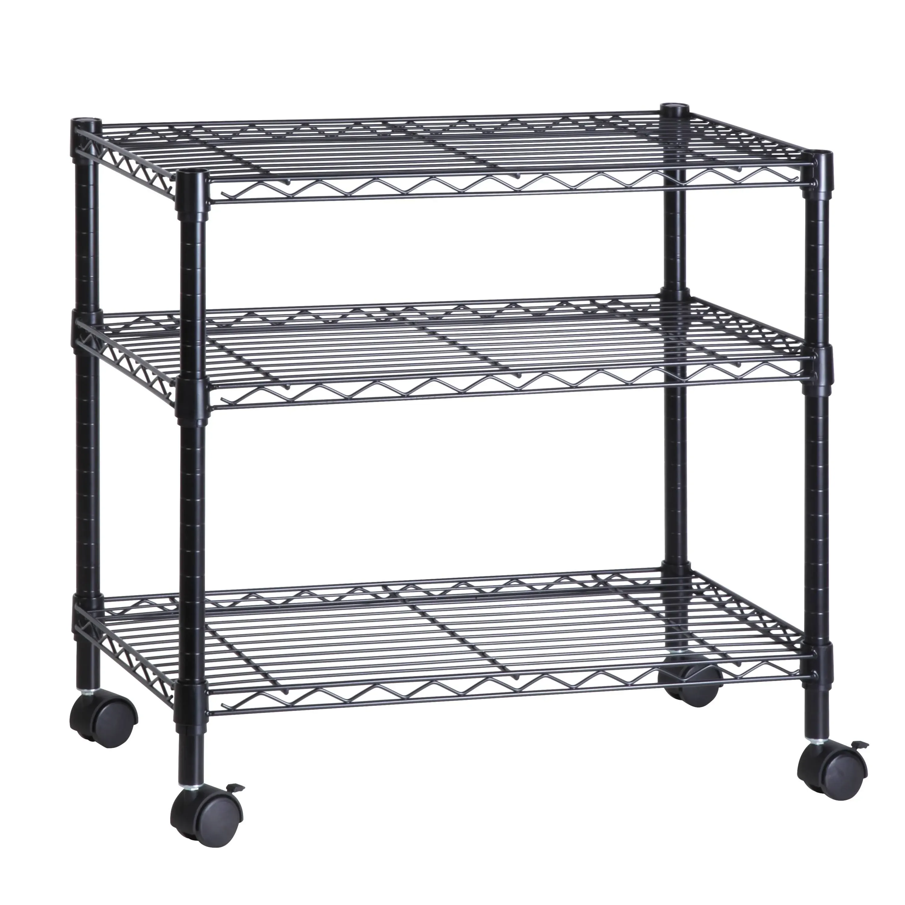 Honey Can Do 3-Tier Media Cart, Black