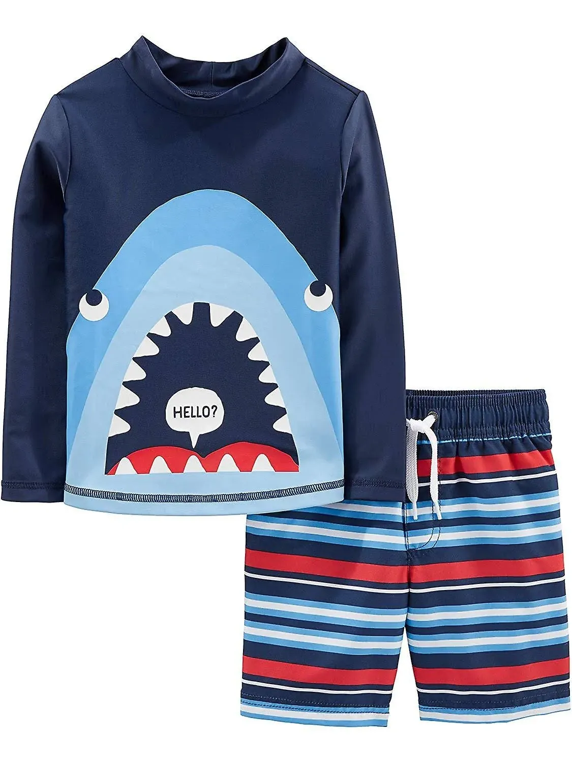 Simple Joys by Carter's Toddlers and Baby Boys' Swimsuit Trunk and Rashguard Set