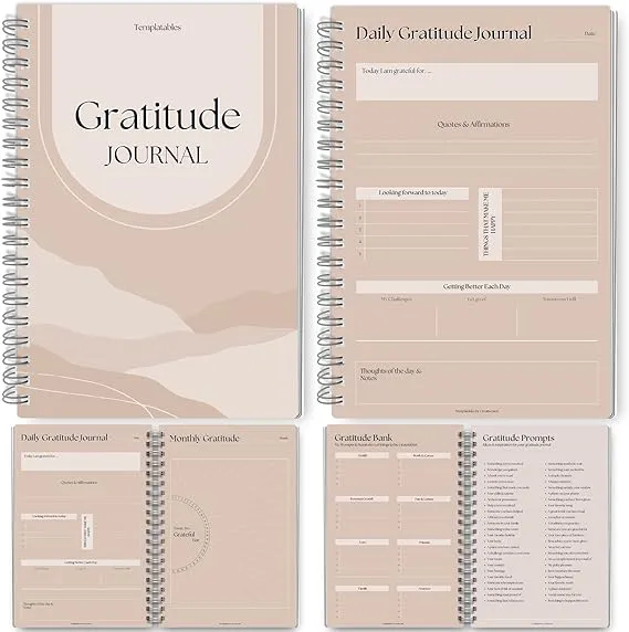 Gratitude & Mindfulness Journal | 90 Day Gratitude Template, Self Care Planner, Positivity Diary, Daily Journal, Gratitude Jar, Wellness, Manifestation Journal | A5 (Lux)