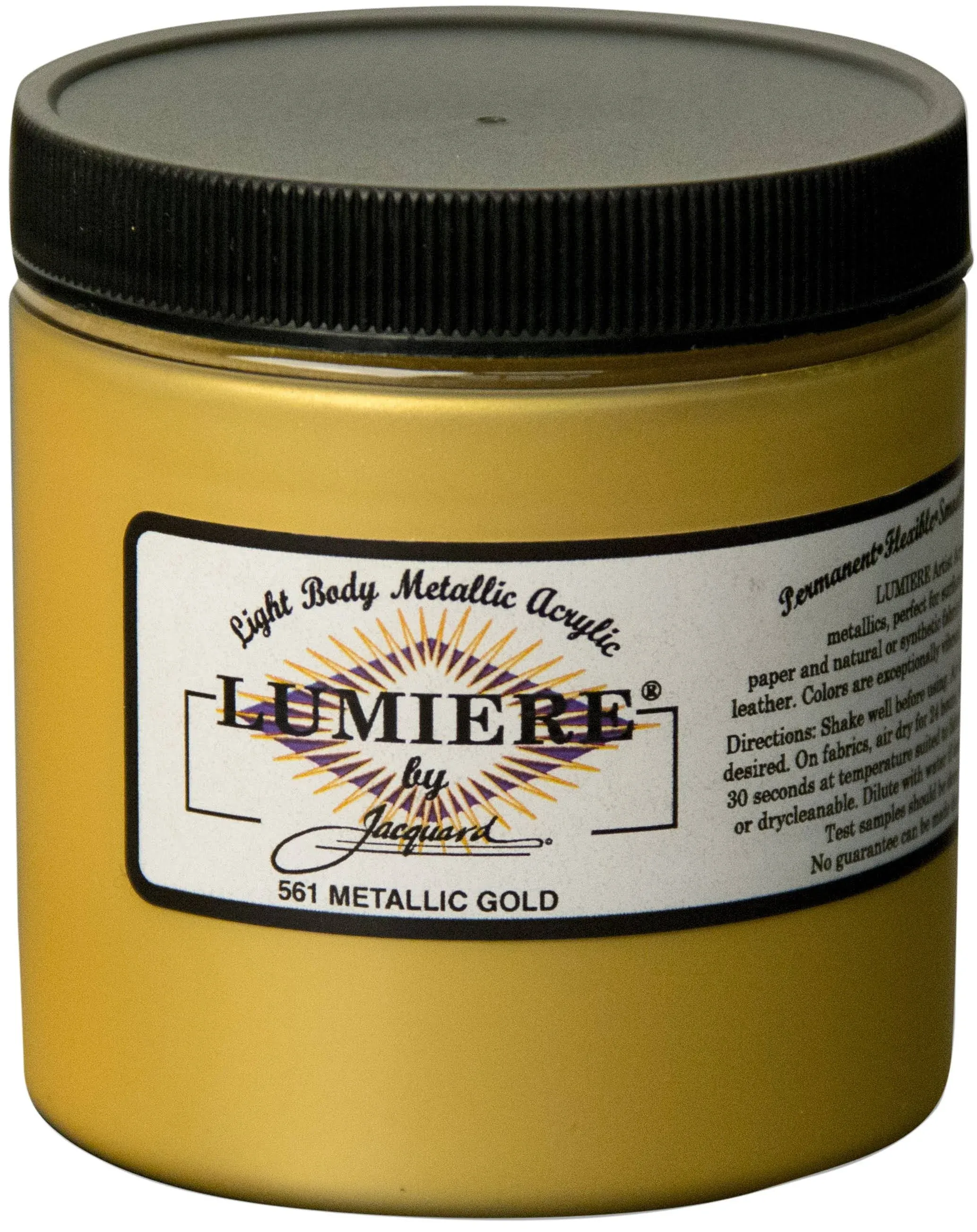 Jacquard Lumiere Fabric Paint MET, Metallic Gold