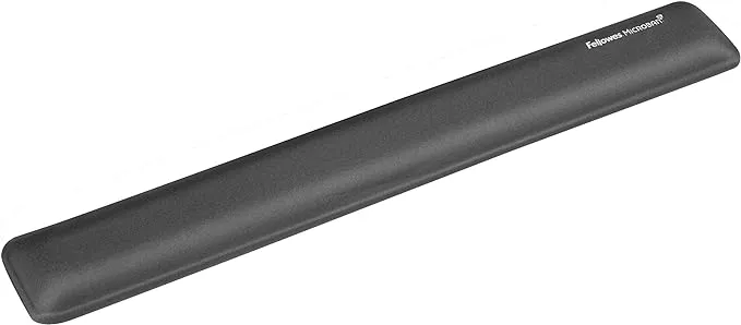 Fellowes Gel Wrist Rest with Microban Product Protection, Graphite (9175301)