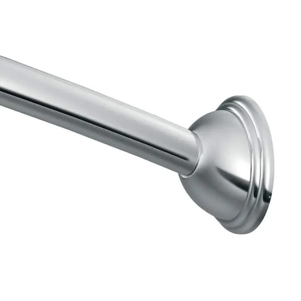 MOEN 54 in. - 72 in. Adjustable Length Curved Shower Rod in Chrome CSR2160CH