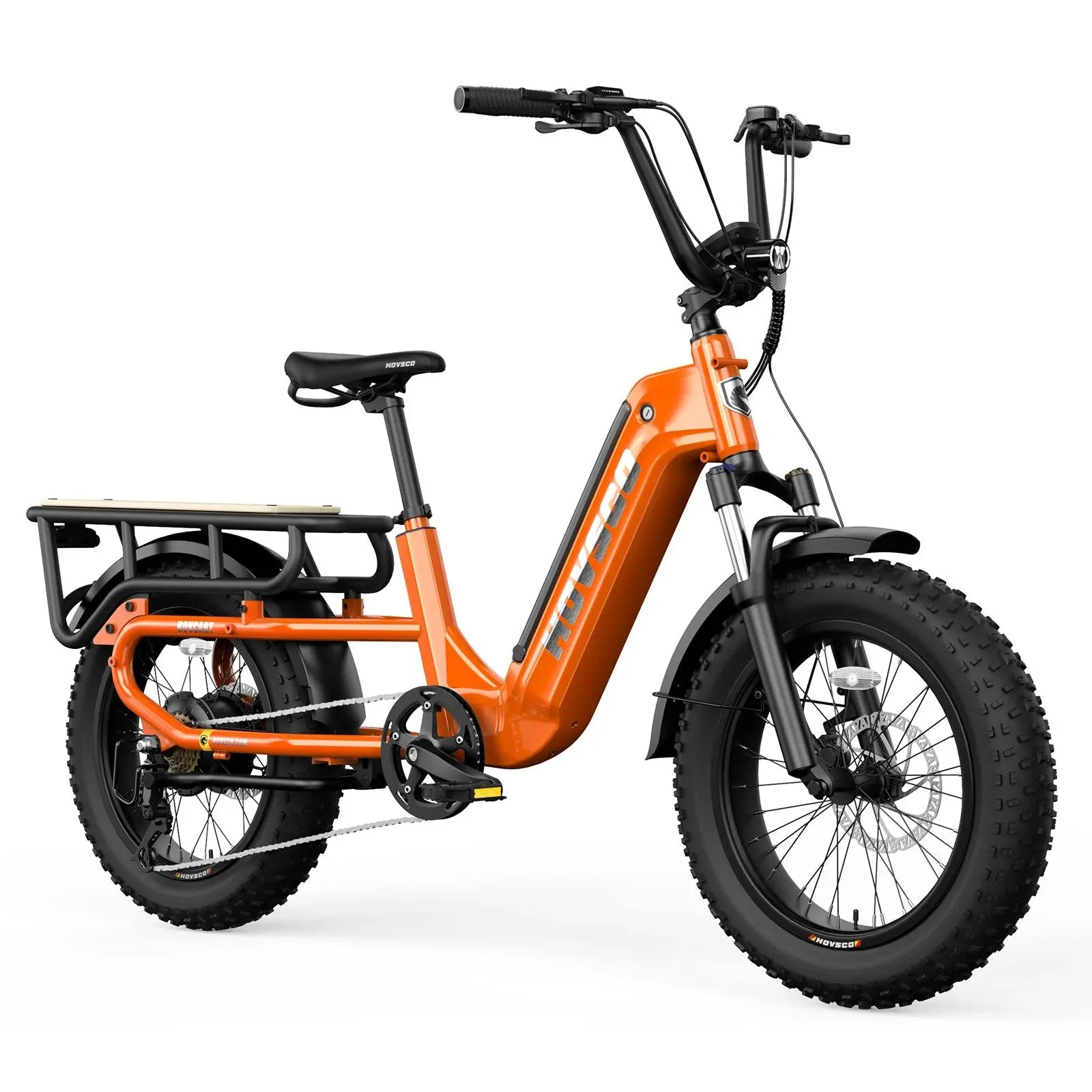 HOVSCO HovCart 20" Fat Tire Cargo Electric Bike | Torque Sensor All Terrain Ebike ...