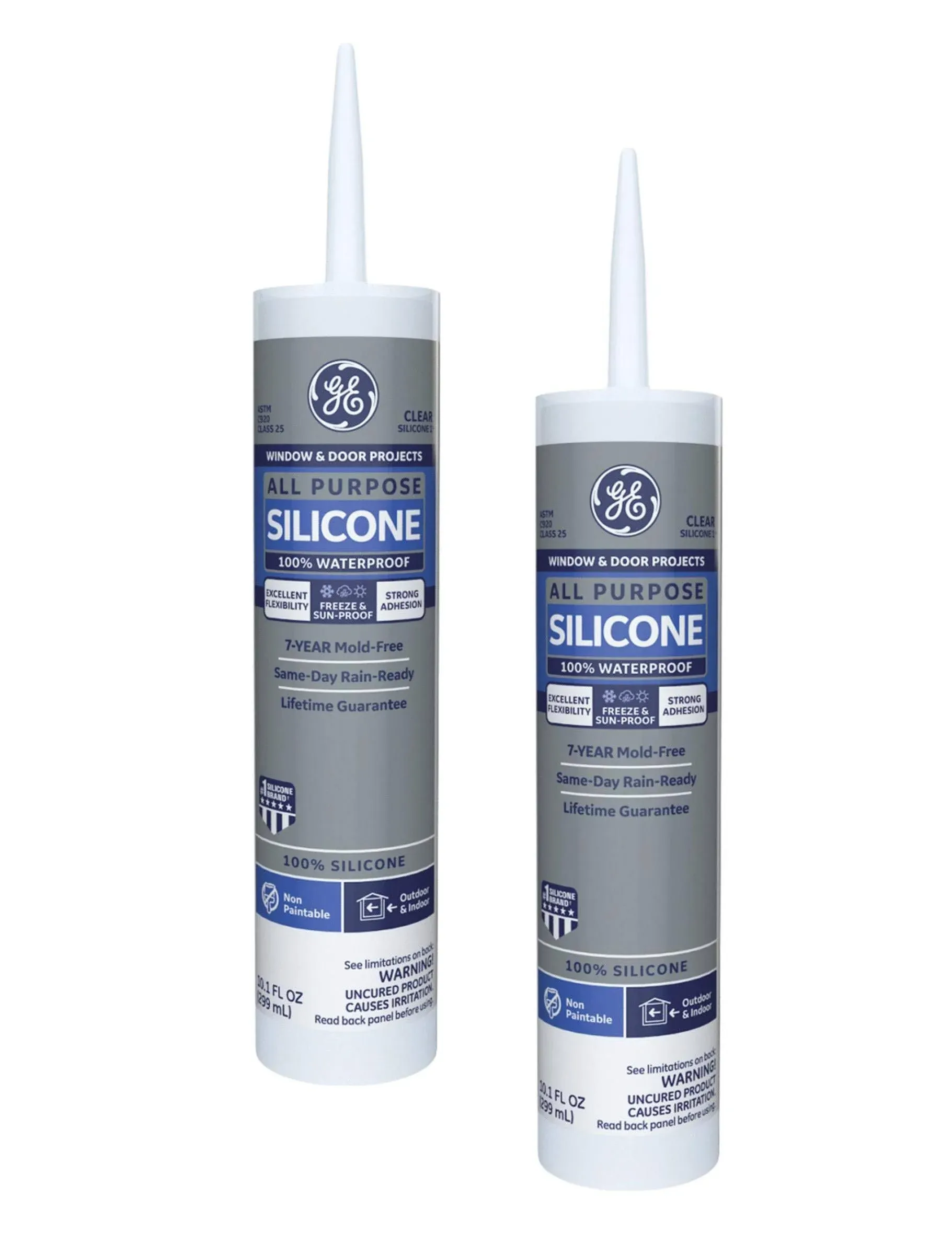 GE All-Purpose Silicone Caulk Window and Door Sealant