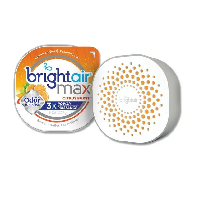 Bright Air Max Odor Eliminator Air Freshener - Citrus Burst, 8 Oz Jar
