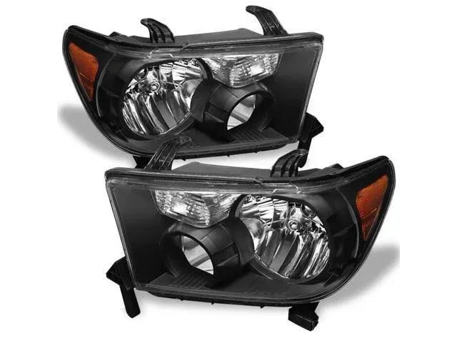 AKKON - For Toyota Tundra OE Replacement Black Headlights Driver/Passenger Head Lamps