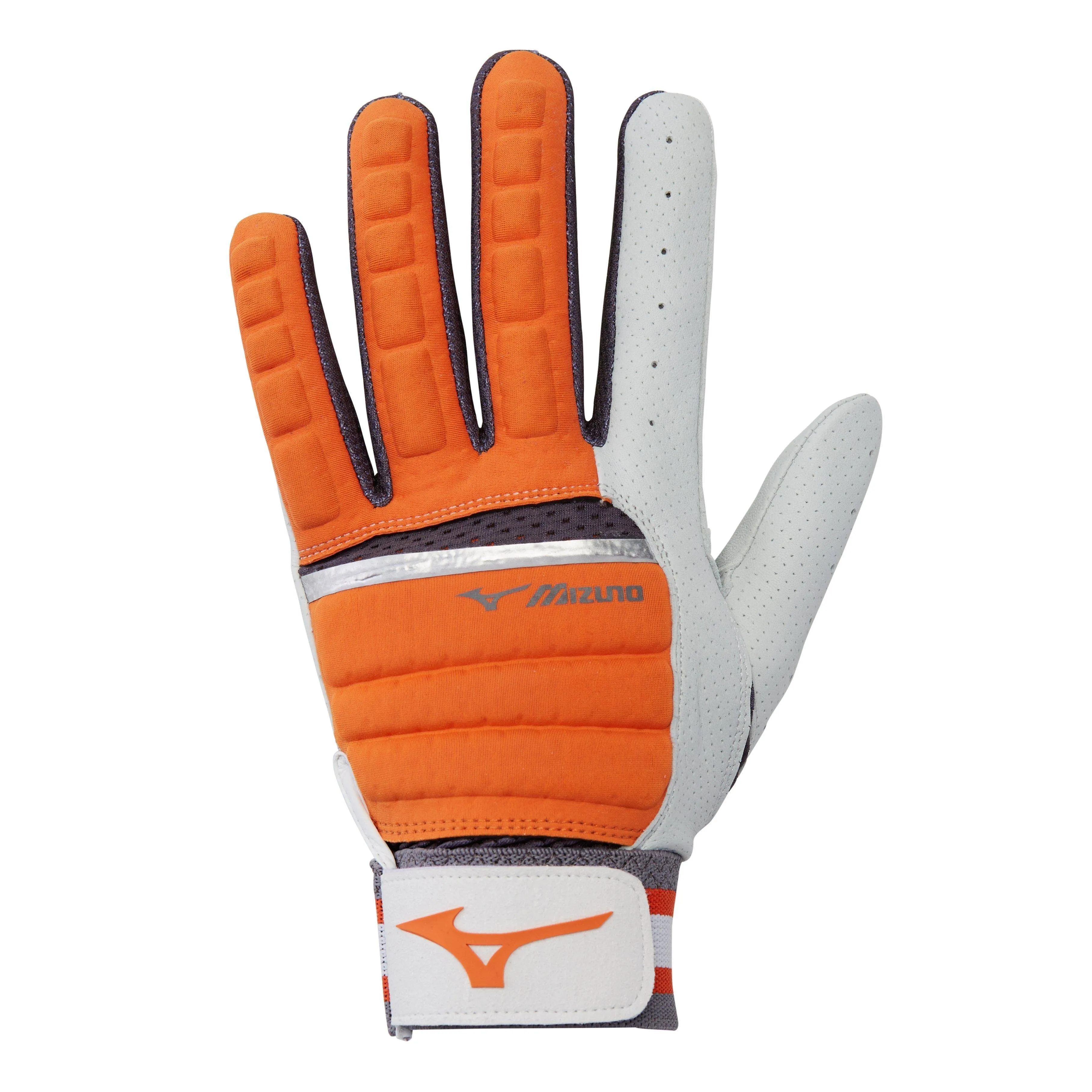 Mizuno B-130 Adult Baseball Batting Glove Size XL Orange